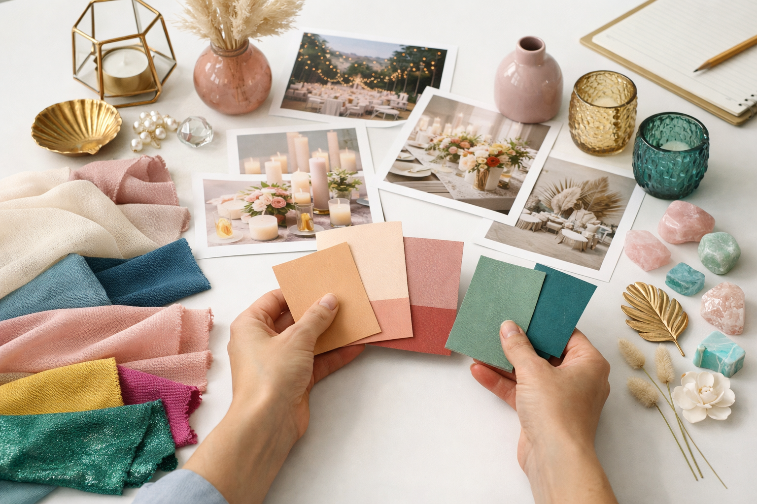 Konsept belirleme surecinde renk paleti ve dekorasyon ornekleri